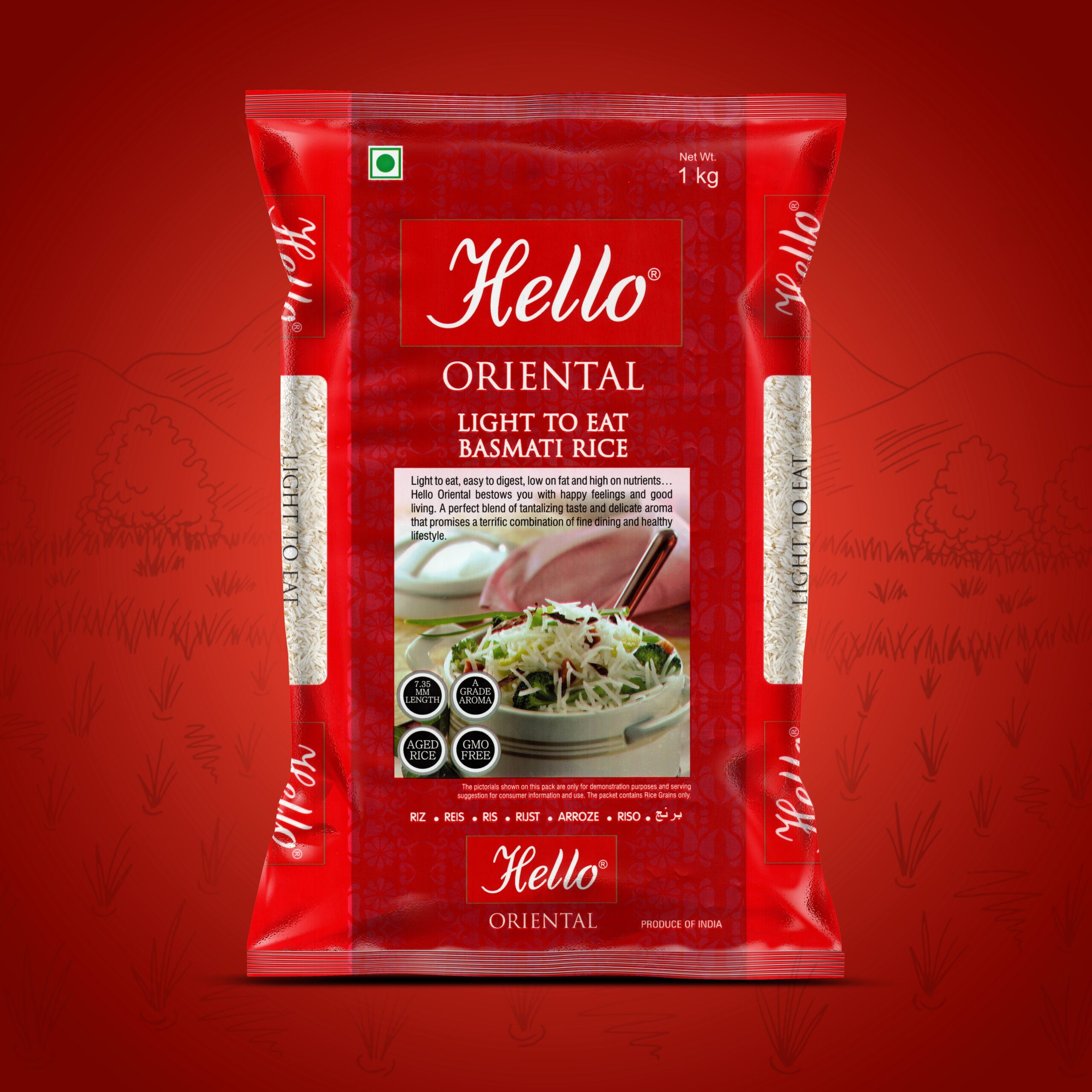 Hello Oriental Light to Eat Basmati Rice